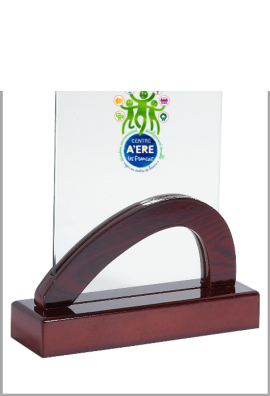 Trophée Verre & Bois Personnalisé 157-61DE-LO