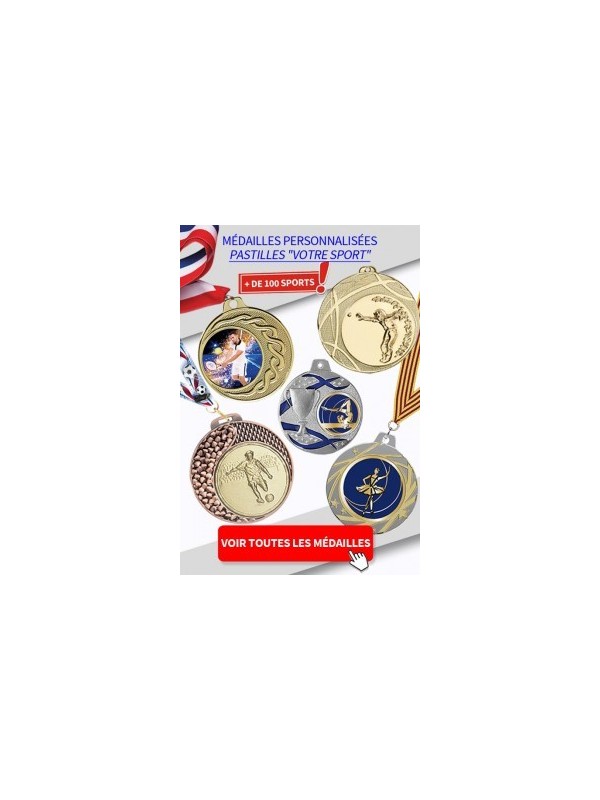MÉDAILLES PERSONNALISÉES "PASTILLES VOTRE SPORT"