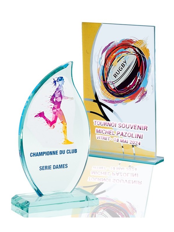 VERRE IMPRESSION COULEUR MOTIFS SPORTS