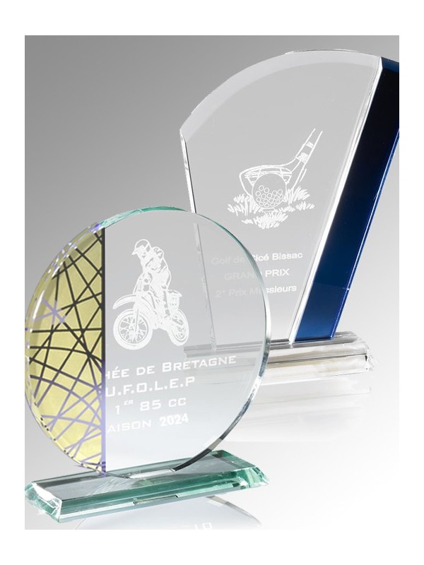 VERRE GRAVURE LASER MOTIFS SPORTS