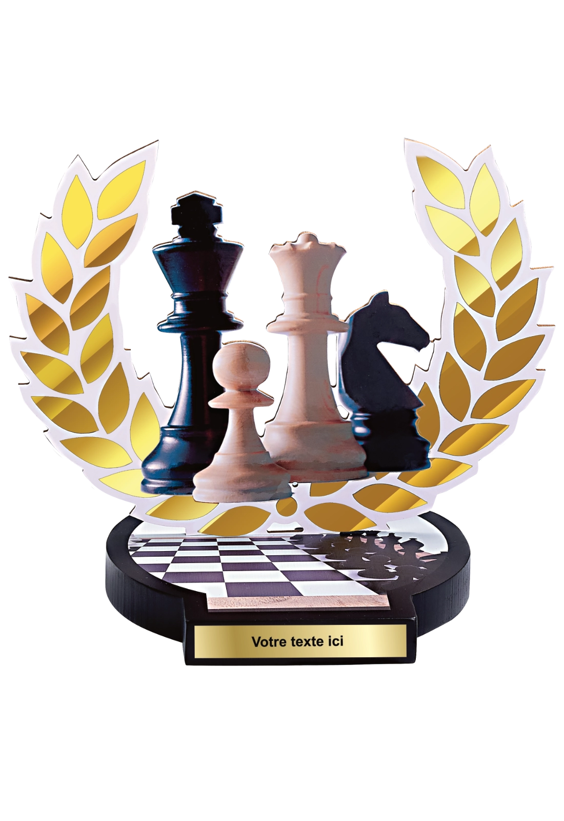 Trophée Bois Échecs 56503